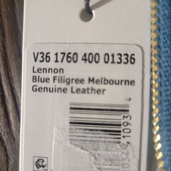 NWT Brahmin Melbourne Collection Blue Filigree Lennon ID Wallet New - Picture 6 of 6